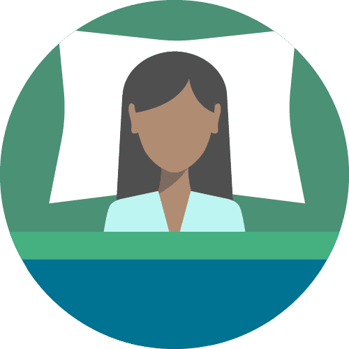 Sick girl staying home in bed