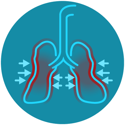 Lungs experiencing shortness of breath